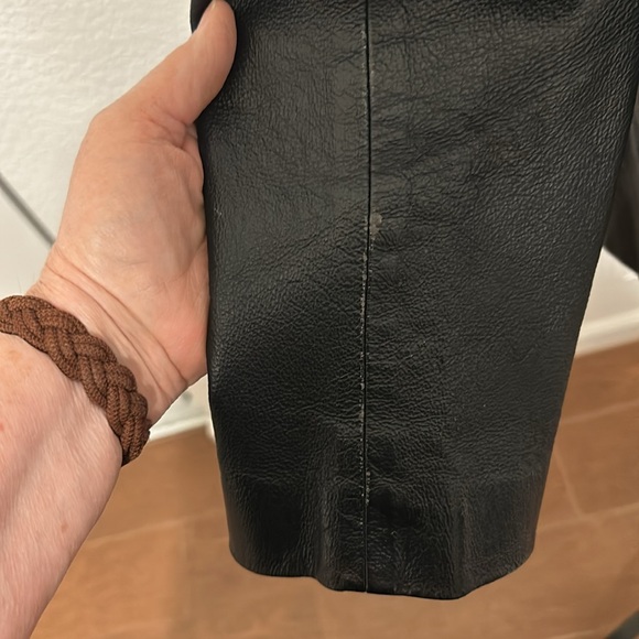 Identification Vintage Y2K Leather Jacket, Zip up, Black - Picture 5 of 12